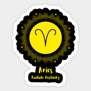 Aries Radiate Positivity Sticker